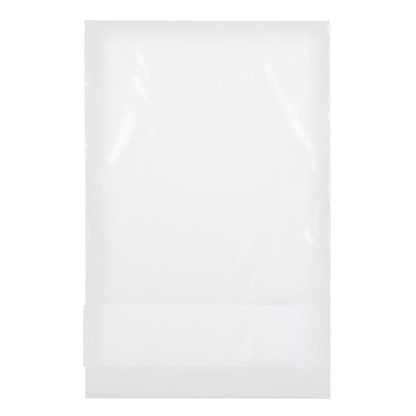 Le sac en plastique transparent CWS de CWS est illustré sur un fond blanc. Le sac apparaît plat et rectangulaire avec un bord inférieur scellé.