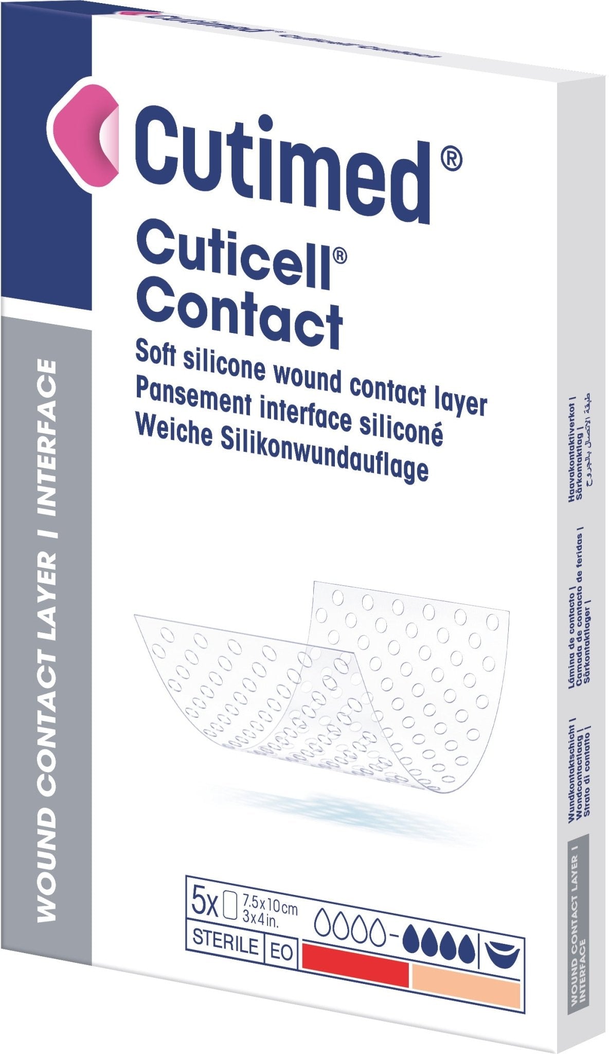 Cutimed® Cuticell® Contact 10 x 18 cm 5 Stk. | Packung (5 Stück)