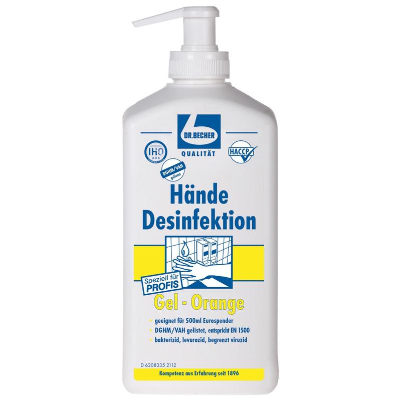 Dr. Becher Hände Desinfektion Gel Orange - 500 ml | Packung (500 ml)