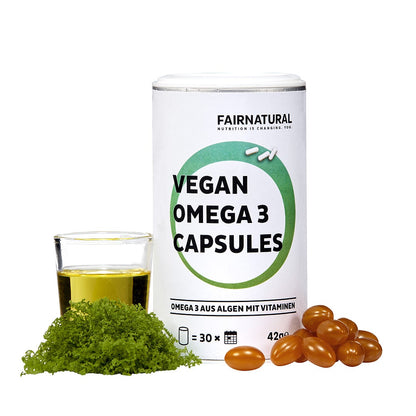Capsules végétaliennes d'Oméga 3 à base d'algues