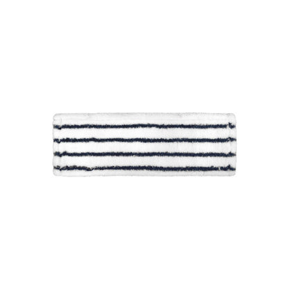 Le Arcora excellent abrasif mop 50 cm nan d'Arcora International GmbH est un tampon de nettoyage rectangulaire blanc avec des bandes noires horizontales, parfait comme mop de nettoyage, et dispose de la nanotechnologie pour un nettoyage exceptionnel.