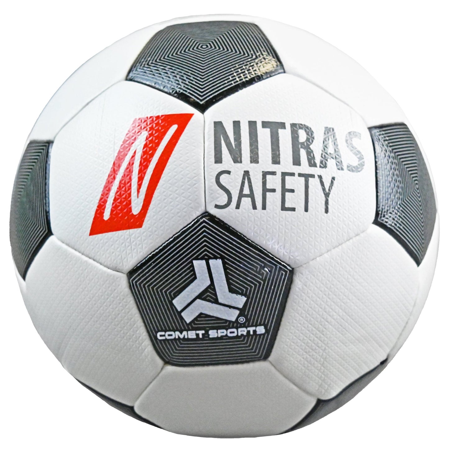 NITRAS Fussball, PU, weiß / schwarz | Packung (1 Stück)
