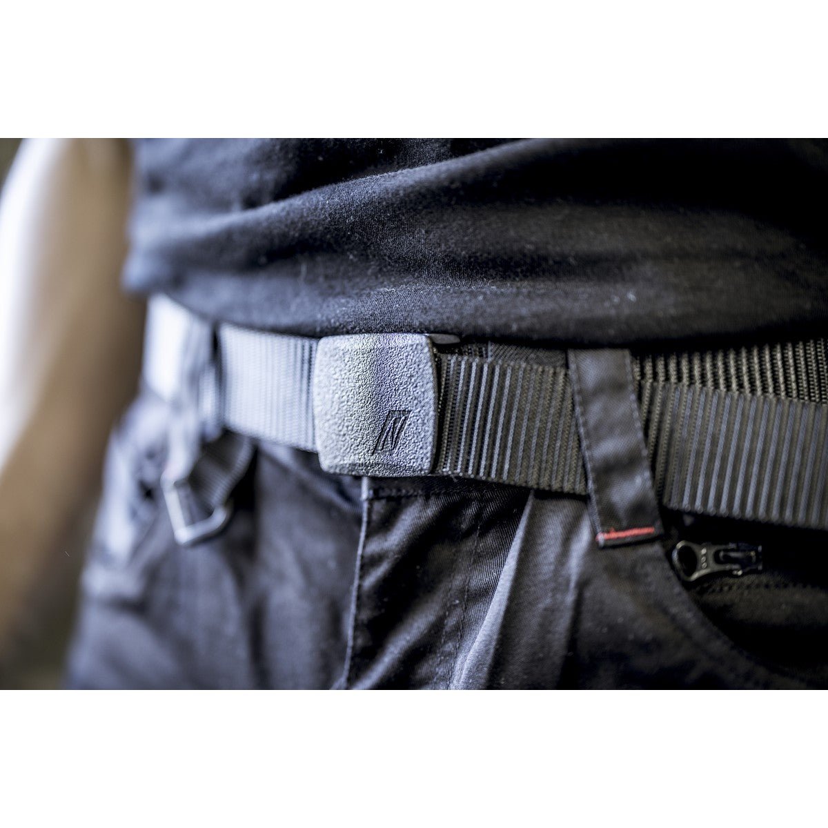 NITRAS Gürtel mit Kunststoffschnalle, schwarz Polyester: 100% | Packung (1 Stück)