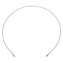 Ein schlichtes, dünnes, flexibles Metallstirnband mit weißer Kunststoffbeschichtung, 1500xø6mm von Haug Bürsten KG. Durch seine halbrunde Form und die freiliegenden Enden ist es ideal als "VERLÄNGERUNG OHNE GRIFF POLYAMID" geeignet. Abgebildet vor weißem Hintergrund.
