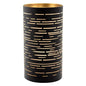 Papstar Securit® Kerzenhalter Ø 8 cm · 15 cm schwarz/gold