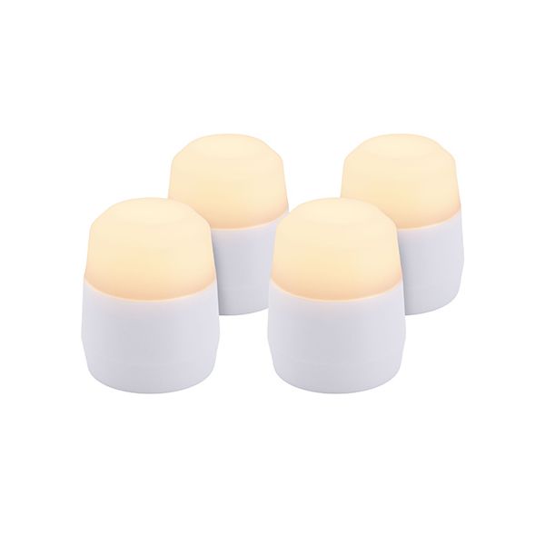 Papstar Securit® 4 LED-Teelichter Nachfüllpack Ø 4 cm · 5 cm "Amsterdam" Leuchtdauer 12-40h