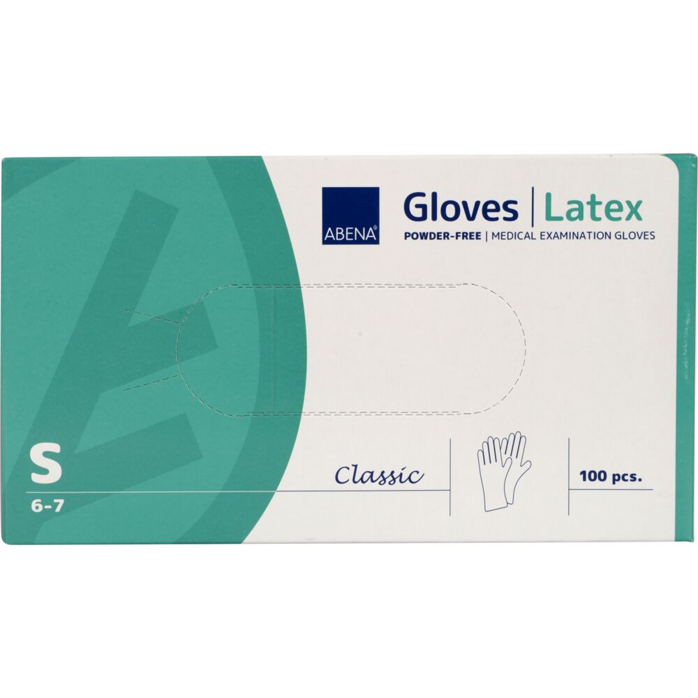 Gants en latex classiques, non poudrés, lisses, naturels
