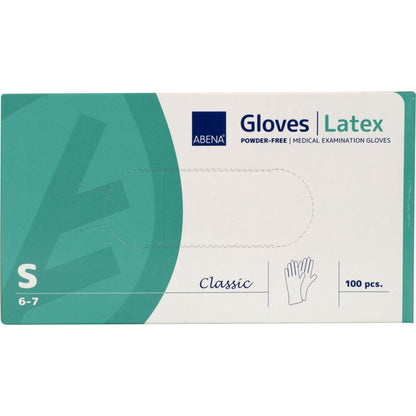 Gants en latex classiques, non poudrés, lisses, naturels