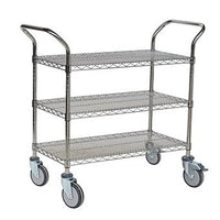 Le chariot polyvalent « Silverline » de Novocal est un chariot en acier de précision, nickelé et chromé, doté de plusieurs étagères pour un transport efficace des objets. Le lot comprend 1 pièce.
