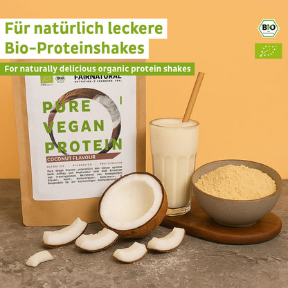 Poudre de protéine vegan bio noix de coco sans soja