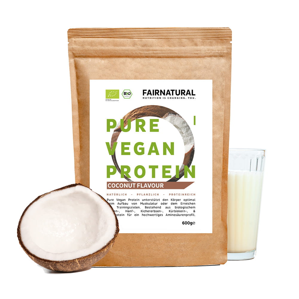 Poudre de protéine vegan bio noix de coco sans soja