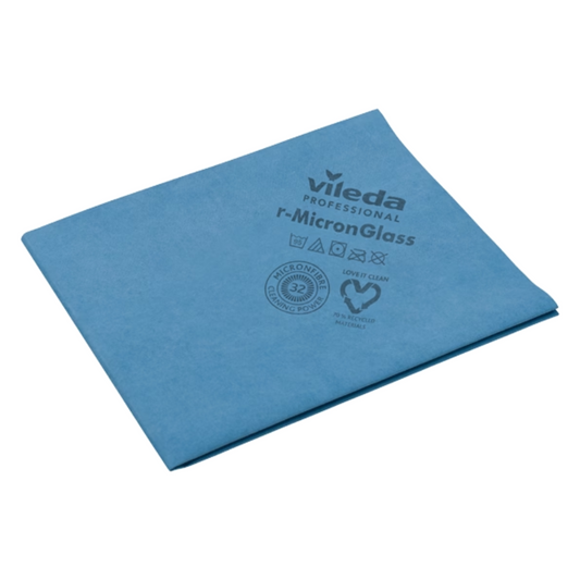 VILEDA Professional R -micronglass Glass Towel - 50 x 40 cm | Pack (5 pièces)