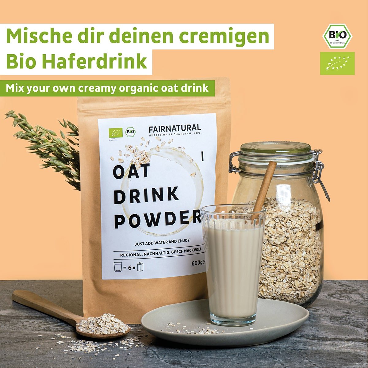 Lait d'avoine en poudre biologique
