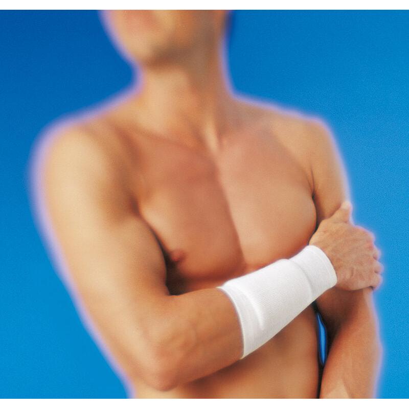 Tricodur Tubular, bandage tubulaire à élasticité permanente, blanc – en action
