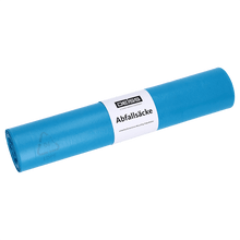 Deiss Abfallsäcke aus Recycling-LDPE, Typ 70, 120 Liter, 700x1100 mm, blau | Rolle (25 Stück)
