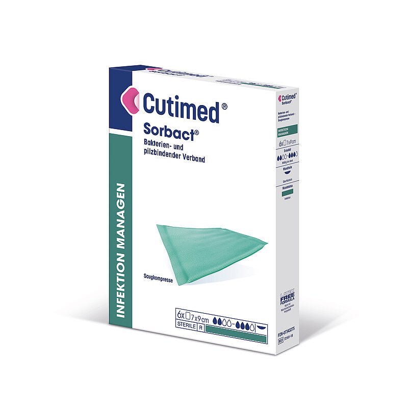 Cutimed Sorbact, compresse, pansement antimicrobien, stérile