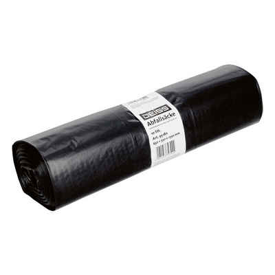 Deiss Abfallsäcke aus Recycling LDPE, 240 Liter, 1000x1250x0,06 mm, schwarz | Rolle (10 Stück)