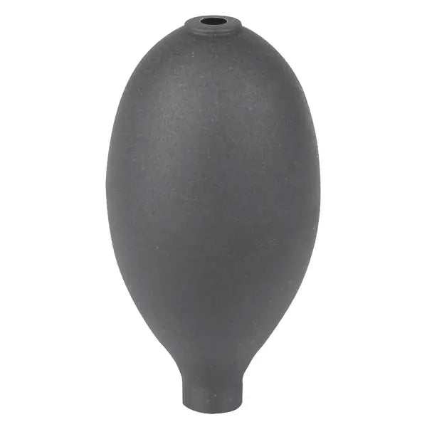 Le Pressure Man II Druckball, noir (1 pièce), est un piston en caoutchouc noir ovale avec un col étroit et une petite ouverture supérieure, généralement utilisé dans les appareils médicaux ou de laboratoire.