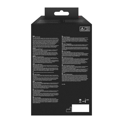 Die 3M™ PELTOR™ Optime™ II Kapselgehörschutz H520A (SNR 31 dB, Grün) Box zeigt mehrsprachige Informationen, Sicherheitssymbole oben rechts und einen Barcode-Bereich unten auf einem gepunkteten schwarzen Hintergrund. Marke: 3M Deutschland GmbH. Die Packung enthält 1 Stück.