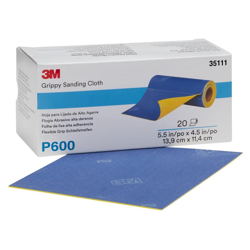3M™ Flexible Grip Schleifstreifen, 139 mm x 114 mm, perforiert auf Rolle à 20 Streifen, P600, 35111 | Packung (1 Rolle)