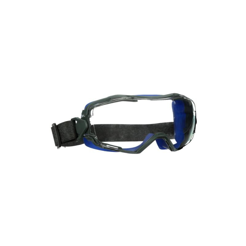 3M™ GoggleGear™ 6000 Vollsicht-Schutzbrille, blauer Rahmen, Neoprenriemen, Scotchgard™ Anti-Fog-/Antikratz-Beschichtung (K&N), transparente Scheibe, GG6001NSGAF-BLU-EU, 10 pro Packung | Packung (1 Stück)