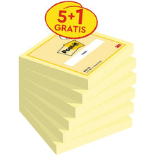 Notes Post-it®, jaunes, 76 mm x 76 mm, promotion, 100 feuilles/bloc, 5 blocs + 1 gratuit/paquet, 100 % PEFC, SGSCH-PEFC-COC-110078 | Paquet (6 pièces)