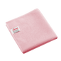 Gefaltetes rotes Vileda Professional r-MicroTuff Swift Microfasertuch mit eingenähtem weißem Etikett.