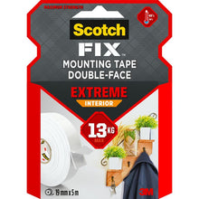 Ruban de montage intérieur double face Scotch-FIX™ Extreme PGS05-1950-P, 19 mm x 5 m, 1 rouleau/paquet | Paquet (1 rouleau)