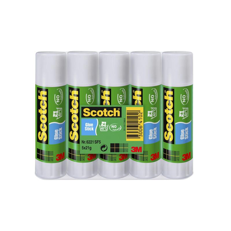 Scotch® Permanent-Klebestift, 5 Stifte, 21 g | Packung (1 Set)