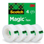 Scotch® Magic™ Unsichtbares Klebeband 8-1933-4S, 19 mm × 33 m, 4 Rollen/Packung | Packung (4 Rollen)