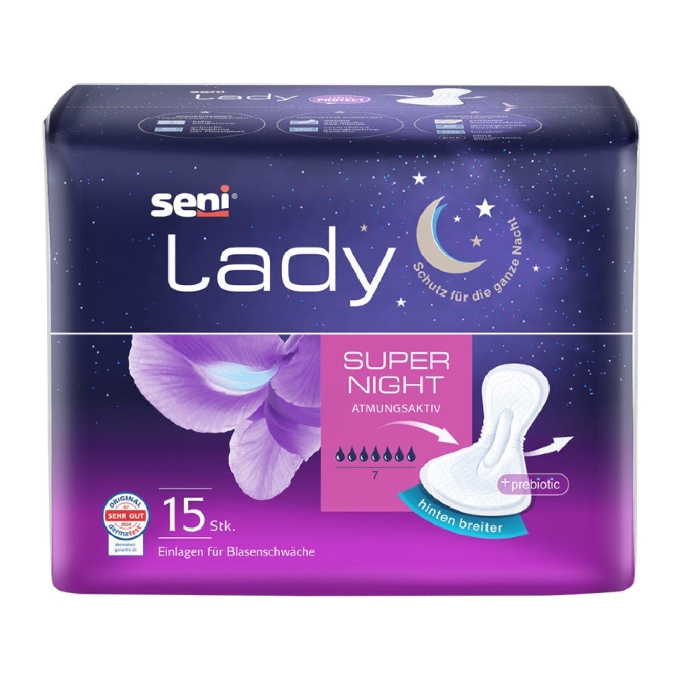 Seni Lady Super Night a15 | Packung (15 Stück)