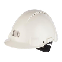 Casque de sécurité 3M™, Uvicator, fermeture à cliquet, ventilation, bandeau anti-transpiration en plastique, support de lampe, blanc, G3000NUV-10-VI | Paquet (1 pièce)